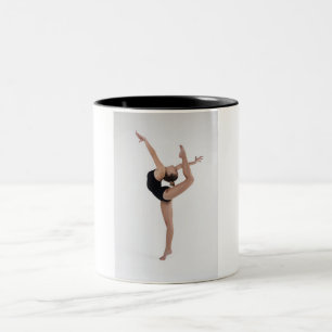 Gymnastics two toned coffee mug. Two-Tone coffee mug