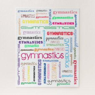 Gymnastics Typography Puzzle