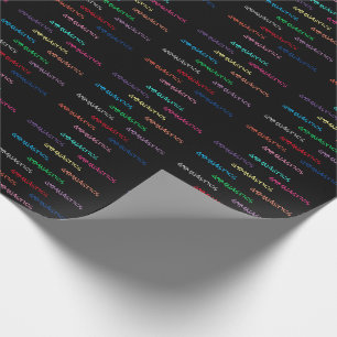 Gymnastics Typography Wrapping Paper