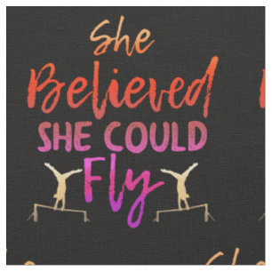 Gymnastics Uneven Bars - Believed She Could Fly Fabric
