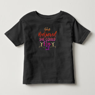 Gymnastics Uneven Bars - Believed She Could Fly Toddler T-Shirt