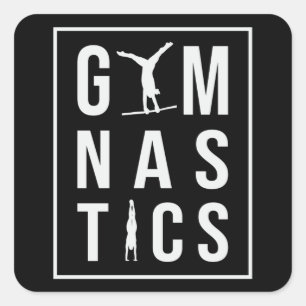 Gymnastics Unven Bars Hopper Acrobat Mat Gymnast Square Sticker