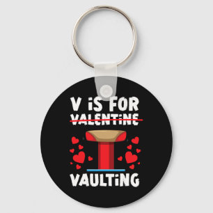 Gymnastics Valentines Day V Is For Valentine Vault Key Ring
