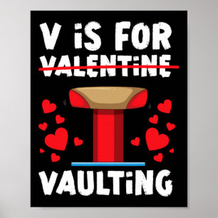 Gymnastics Valentines Day V Is For Valentine Vault Poster