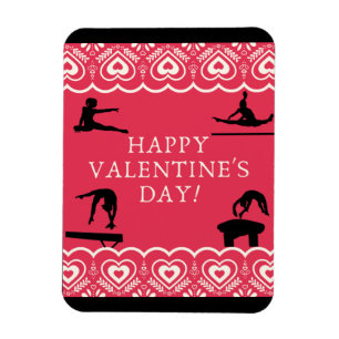 Gymnastics Valentine's Magnet