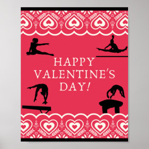 Gymnastics Valentine's Poster