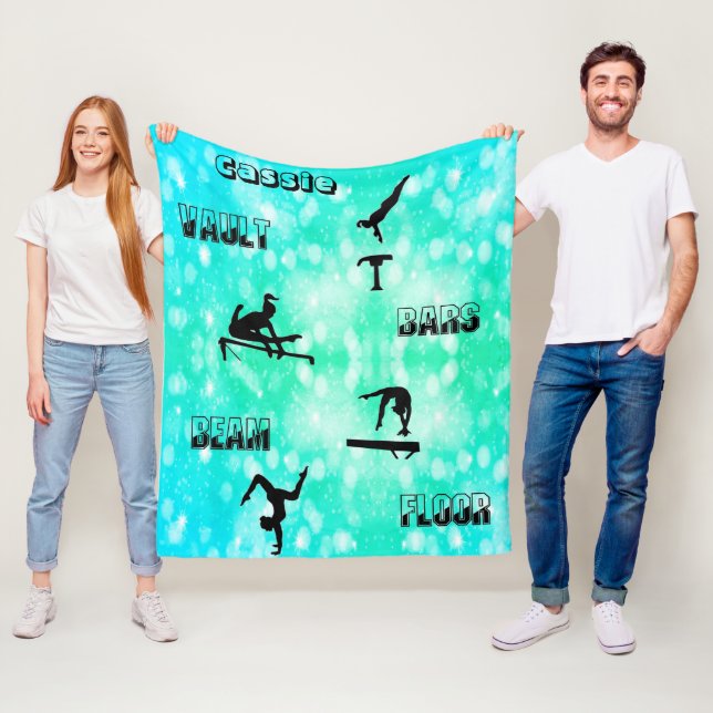 Gymnastics Vault, Bars, Beam, Floor Fleece Blanket (In Situ)