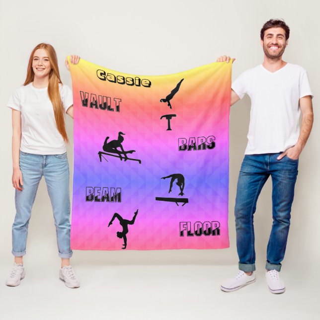 Gymnastics Vault, Bars, Beam, Floor Fleece Blanket (In Situ)