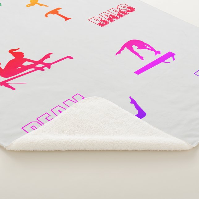 Gymnastics Vault, Bars, Beam, Floor Sherpa Blanket (3/4)