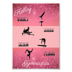Gymnastics Vault, Bars, Beam, Floor Sparkle Photo Print