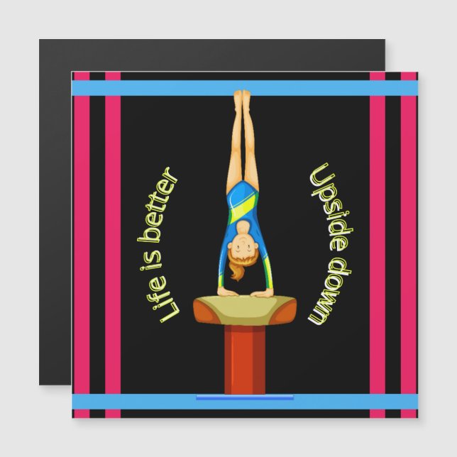 Gymnastics Vault Life Is Better Upside Down     (Front/Back)