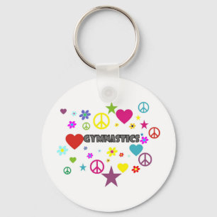 Gymnastics with Mixed Graphics Key Ring