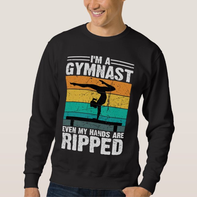 Gymnastics Women men Girls Teens Gymnast Dance Ret Sweatshirt (Front)