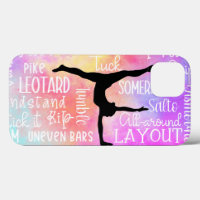 Gymnastics Words Rainbow Ombre  