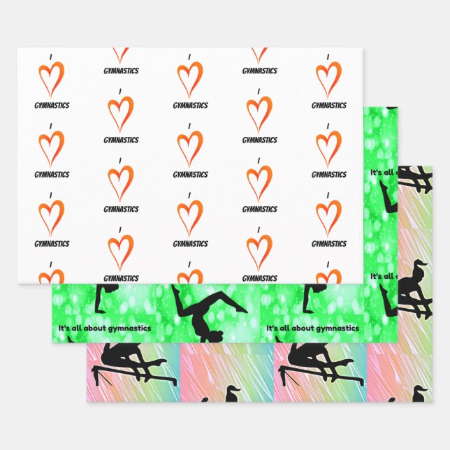Gymnastics Wrapping Paper Sheet Set (Set)