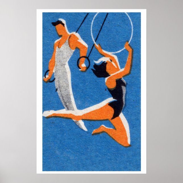Gymnasts - Matchbox Print - Aesthetic Wall Art (Front)