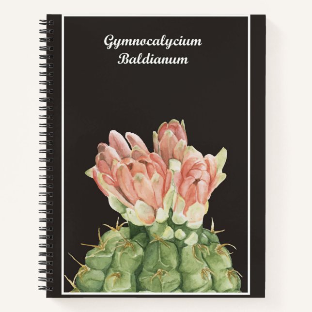 Gymnocalycium Baldianum Cactus Notebook (Front)