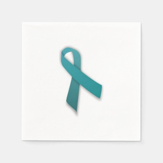 Gynaecological Cancer Ribbon Napkins (Front)