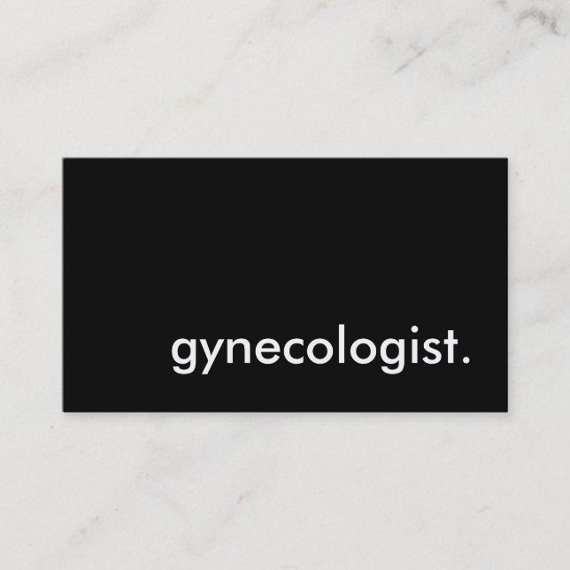 gynaecologist. business card (Front)
