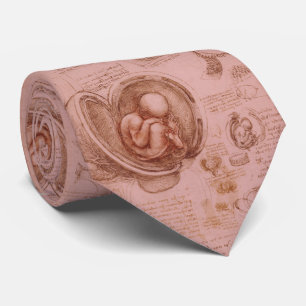 Gynaecologist Obstetrician Men's Tie Da Vinci Red