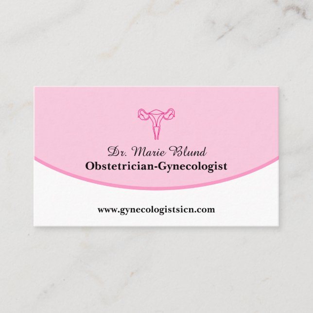 Gynaecologist Obstetrician OBGYN Card with QR Code (Front)