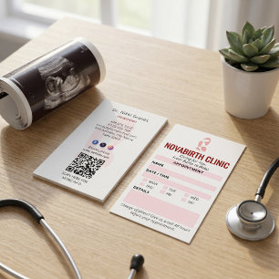 Gynaecology Clinic Business Modern Appointment Card
