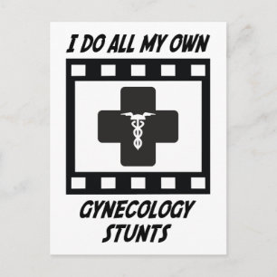 Gynaecology Stunts Postcard