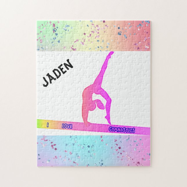 GYNASTICS PUZZLE PERSONALIZED!  (Vertical)