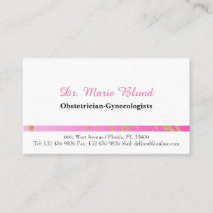 Gynecologists Obstetrician OBGYN clinic hospital Business Card