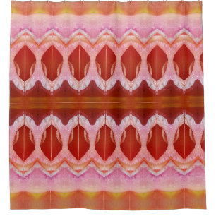 Gyno Flower Ikat Shower Curtain