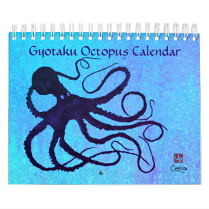Gyotaku Octopus - Small Calendar