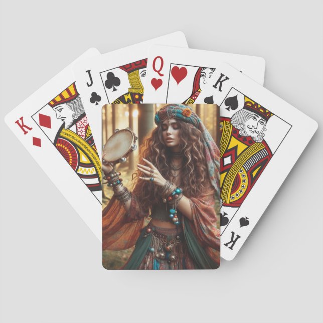 gypsi lady playing cards (Back)