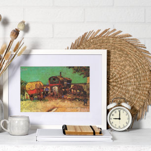 Gypsies with Caravans by Vincent van Gogh Poster