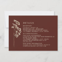 Gypsophila Botanical Beet Wedding Details