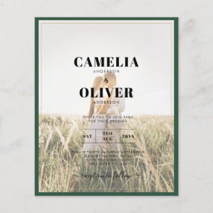 Gypsophila Green PHOTO OVERLAY WEDDING INVITE Flyer