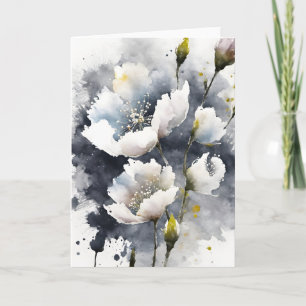 Gypsophila - Watercolor flowers Card