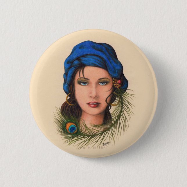 Gypsy 6 Cm Round Badge (Front)