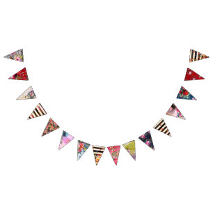 Gypsy, boho style, multiple colours and designs bunting