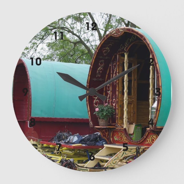Gypsy bowtop wagon large clock (Front)