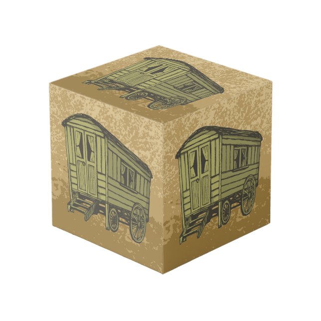 Gypsy caravan wagon cube (Front Angled)