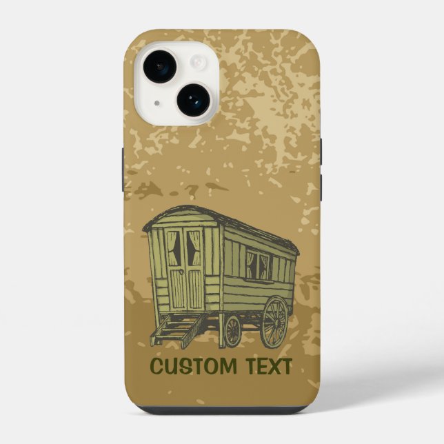 Gypsy Caravan Wagon iPhone Case (Back)