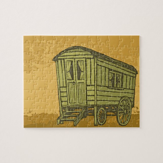 Gypsy caravan wagon jigsaw puzzle (Horizontal)