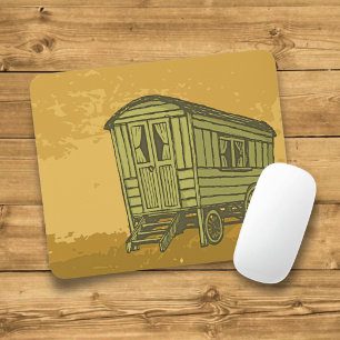 Gypsy caravan wagon mouse pad