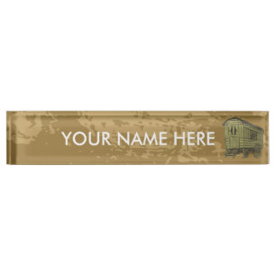 Gypsy caravan wagon nameplate