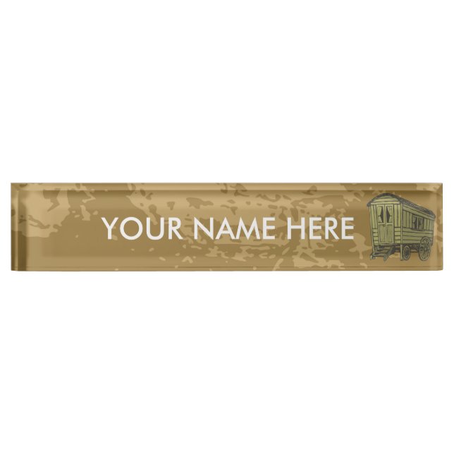 Gypsy caravan wagon nameplate (Front)
