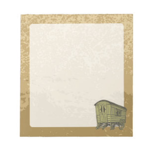 Gypsy caravan wagon notepad