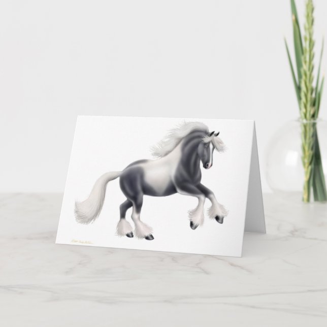 Gypsy Cob Vanner Greeting Card (Front)