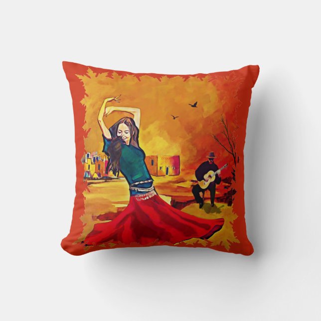GYPSY Dancer Throw Pillow (Front)