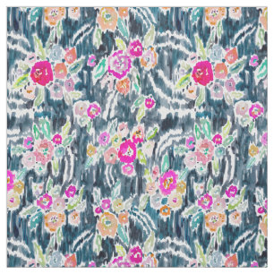 Gypsy Dark Watercolor Floral Fabric