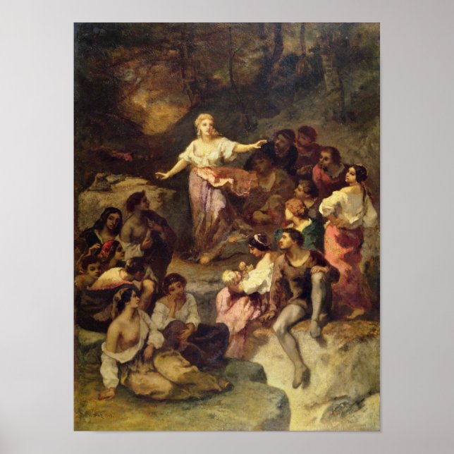 Gypsy Encampment, 1848 Poster (Front)